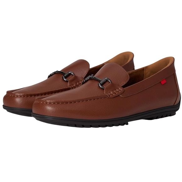 NIB Marc Joseph Men's Leather  Loafers -Cognac Size 9 - Picture 1 of 5